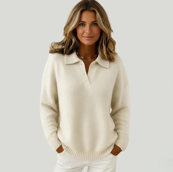 Maglione morbido con colletto