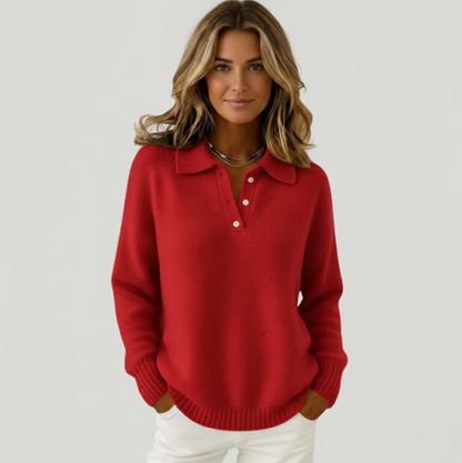 Maglione morbido con colletto