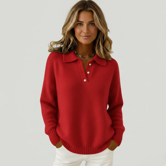 Maglione morbido con colletto